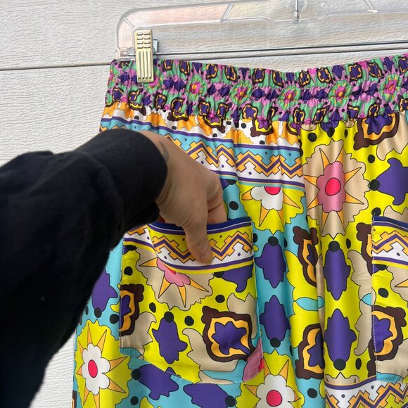 Zara Co-Ord Set multicoloured printed kimono with belt and matching trousers XL - Picture 7 of 15